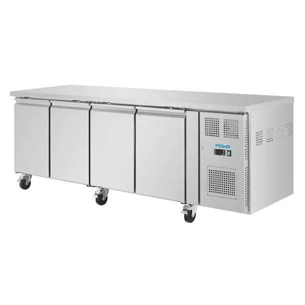 UA049 Polar U-Series Four Door Counter Fridge 553Ltr Capacity: 393Ltr. R600a