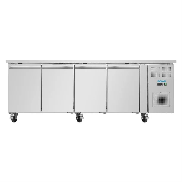 UA049 Polar U-Series Four Door Counter Fridge 553Ltr Capacity: 393Ltr. R600a
