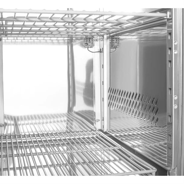 UA049 Polar U-Series Four Door Counter Fridge 553Ltr Capacity: 393Ltr. R600a