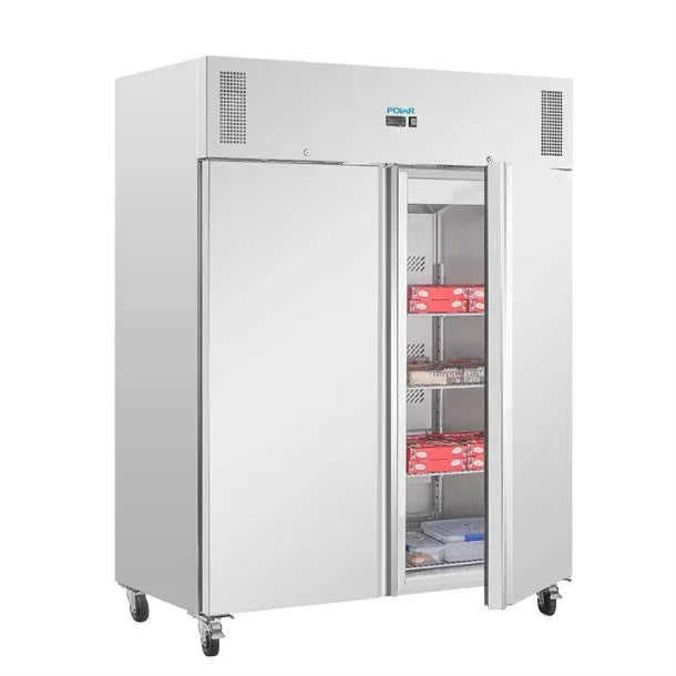 UA053 Polar U-Series Double Door Upright Freezer 1300Ltr - JD Catering Equipment Solutions Ltd