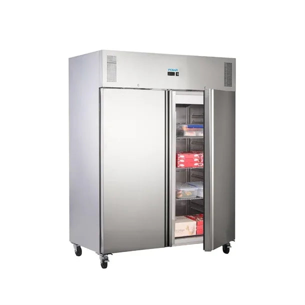 UA053 Polar U-Series Double Door Upright Freezer 1300Ltr - JD Catering Equipment Solutions Ltd