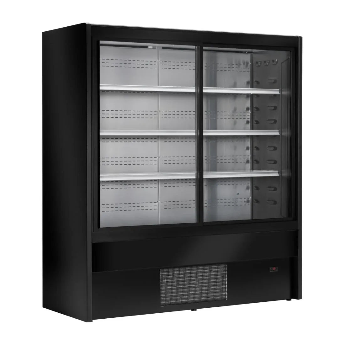 UA054-100 Zoin Cervinho Multideck Display Black with Sliding Doors 1000mm - JD Catering Equipment Solutions Ltd