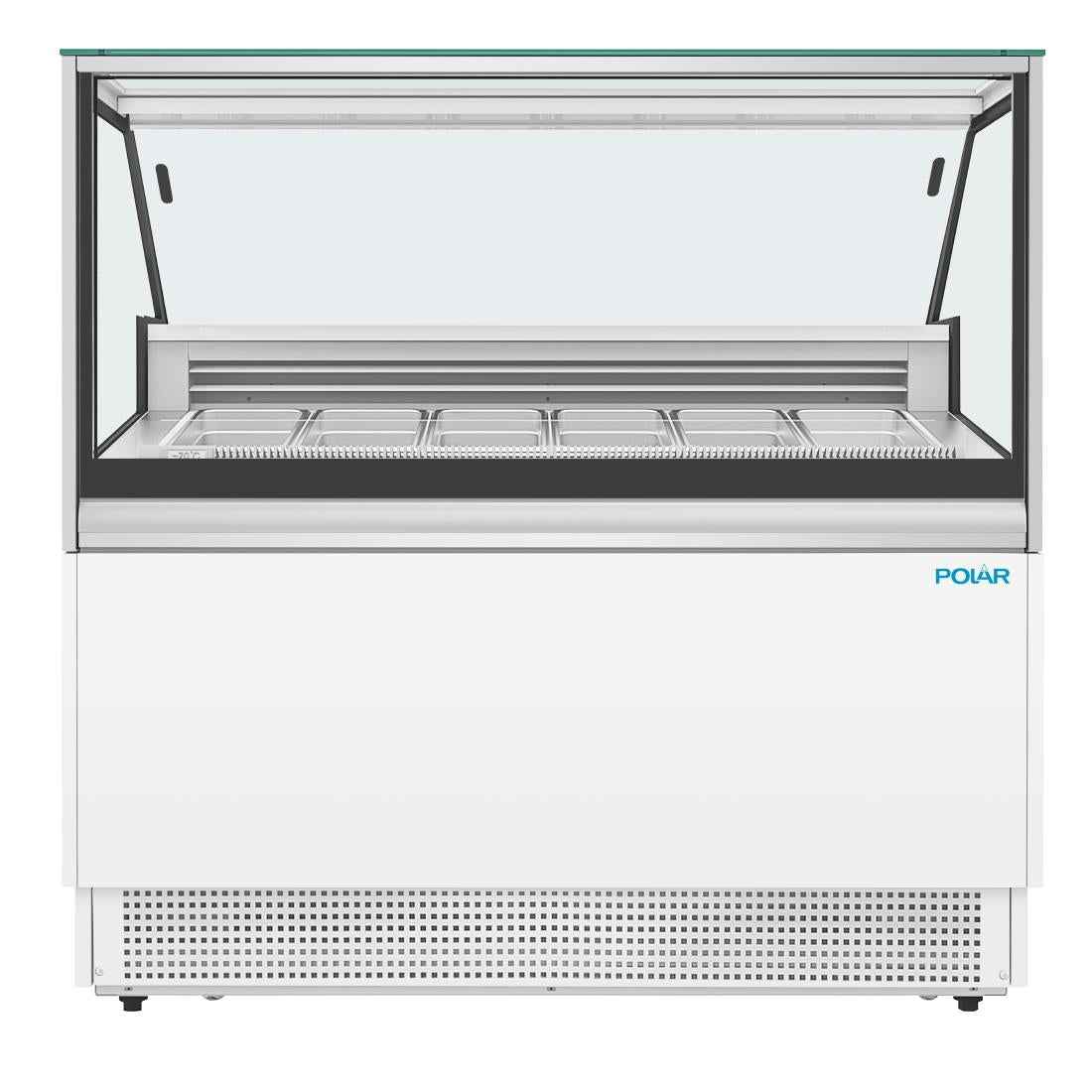 UA058 - Polar U-Series 6 Pan Ice Cream Serve Over Cabinet Freezer