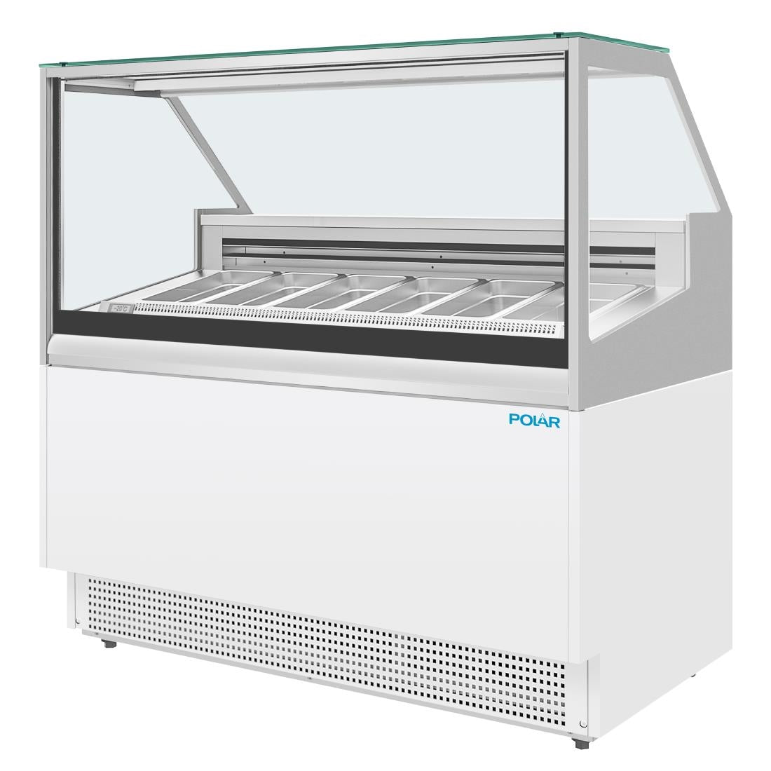 UA058 - Polar U-Series 6 Pan Ice Cream Serve Over Cabinet Freezer