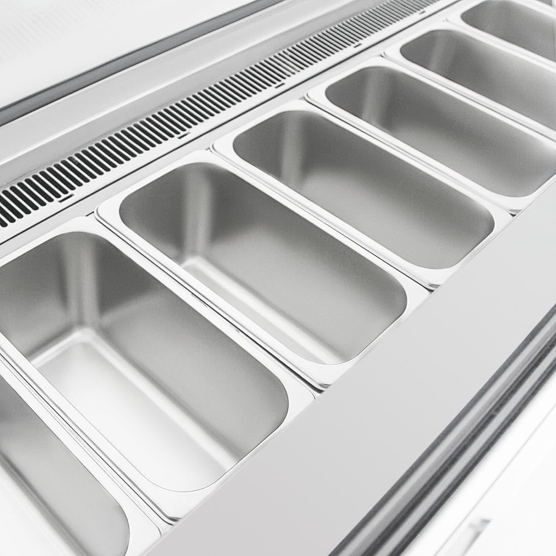 UA058 - Polar U-Series 6 Pan Ice Cream Serve Over Cabinet Freezer