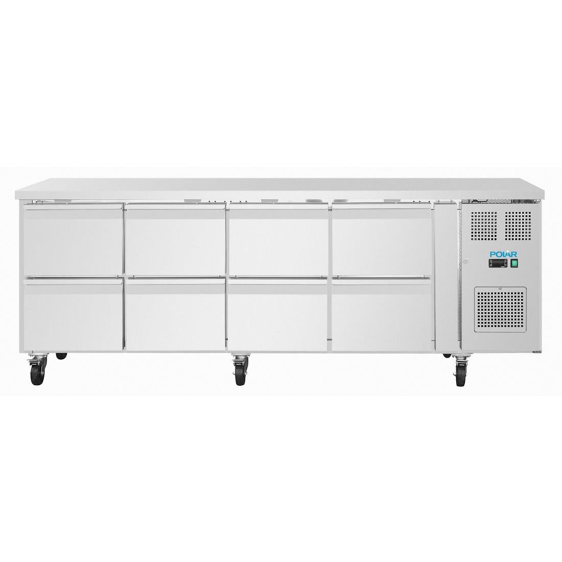 UA102 Polar U-Series Eight Drawer Gastronorm Counter Fridge