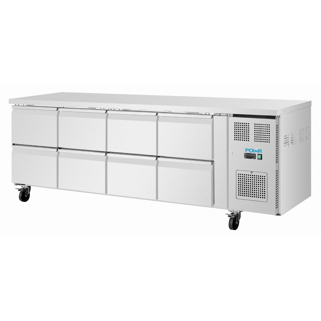 UA102 Polar U-Series Eight Drawer Gastronorm Counter Fridge