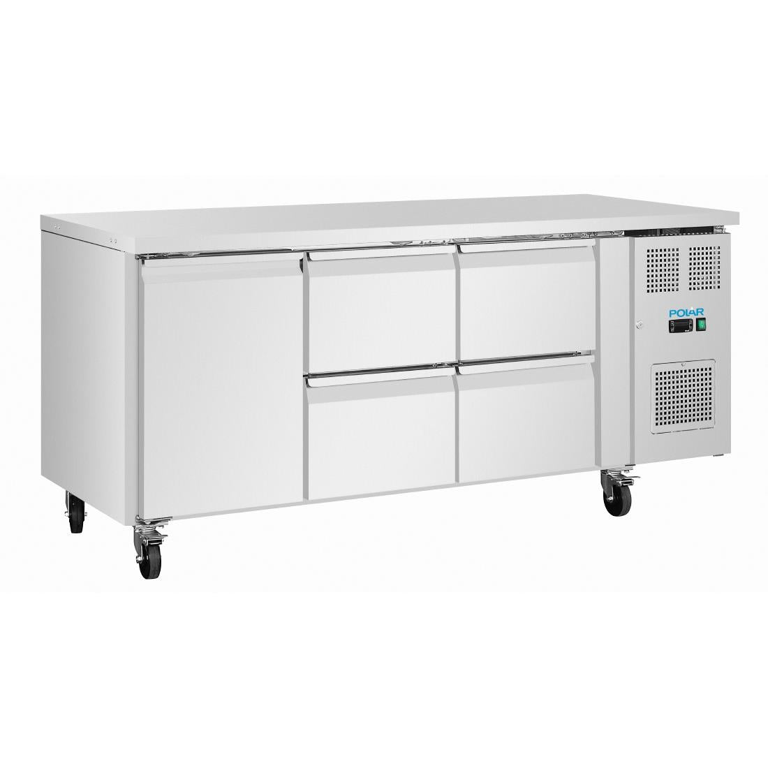 UA103 Polar U-Series Counter 4 Drawers & 1 Door