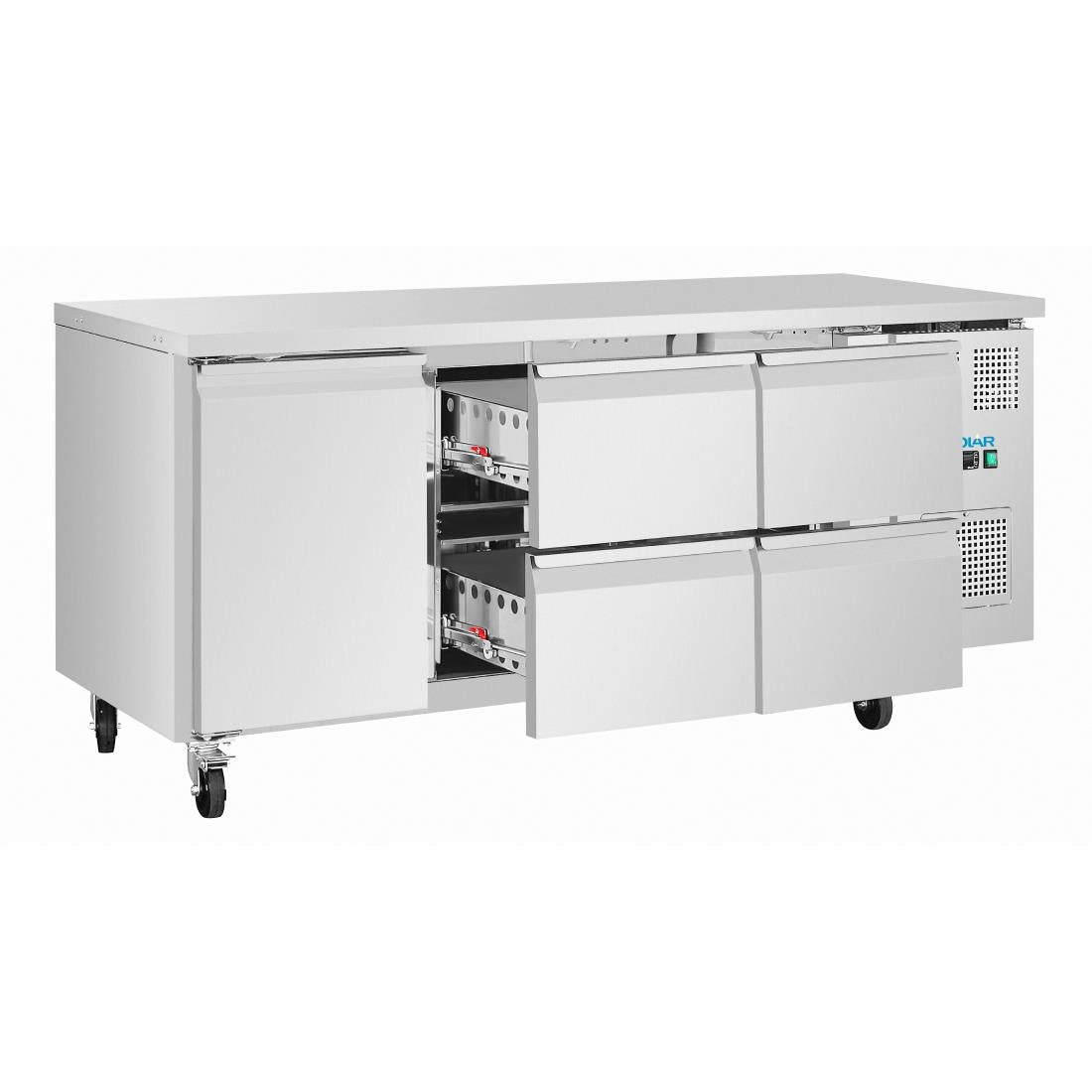 UA103 Polar U-Series Counter 4 Drawers & 1 Door