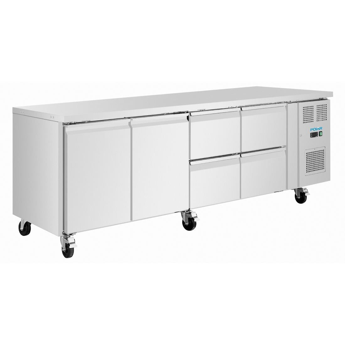 UA104 Polar U-Series Counter 4 Drawers & 2 Door