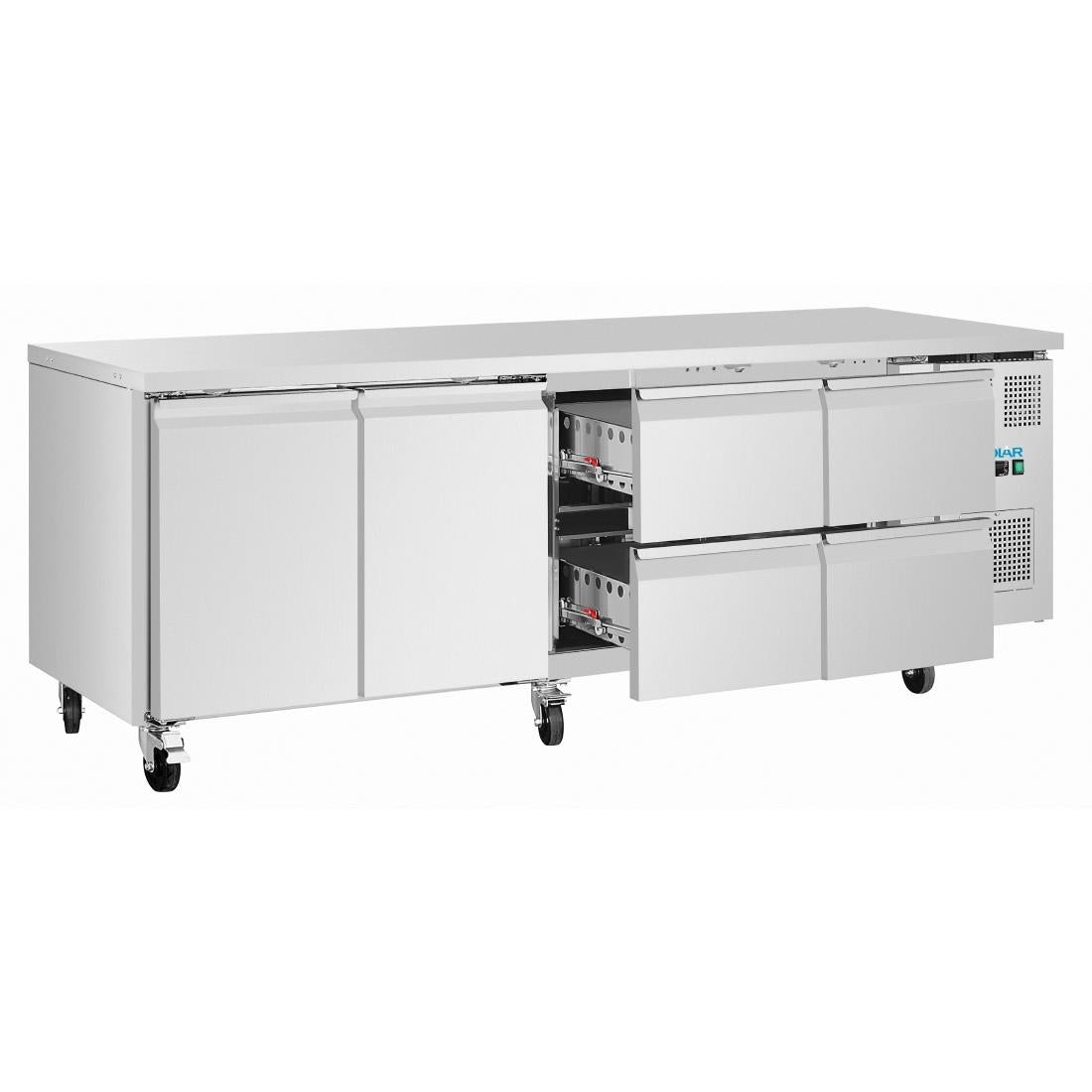 UA104 Polar U-Series Counter 4 Drawers & 2 Door