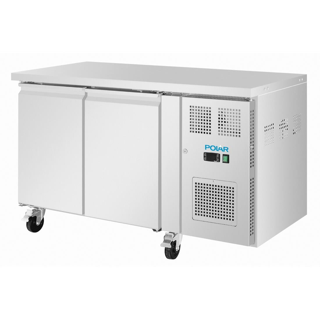 UA105 Polar U-Series Double Door Slimline Counter Fridge