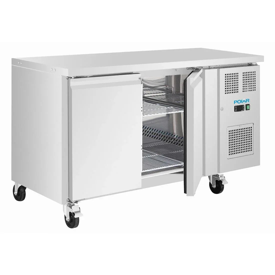 UA105 Polar U-Series Double Door Slimline Counter Fridge