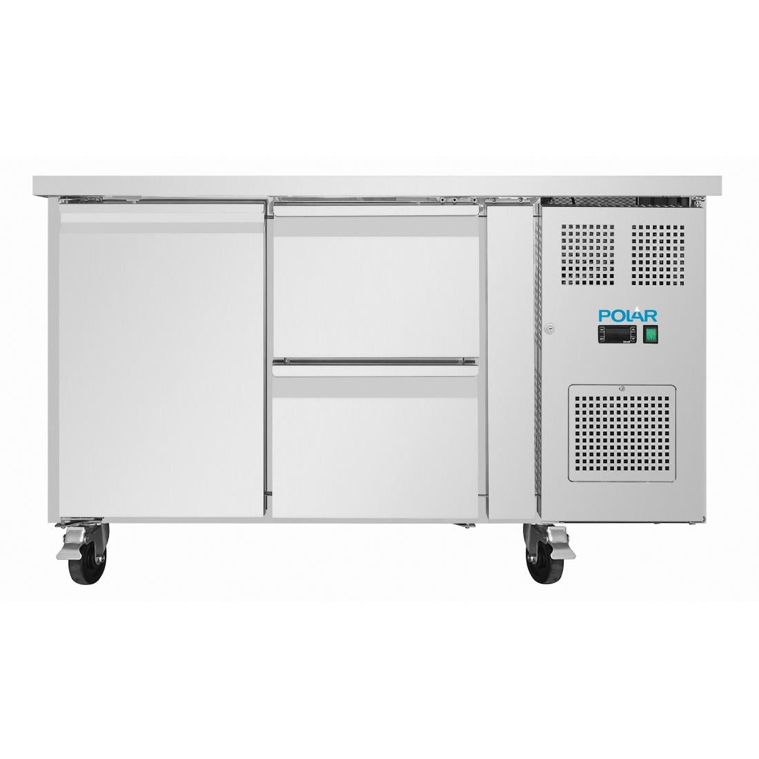 UA108 Polar U-Series 1 Door & 2 Drawer Counter Fridge