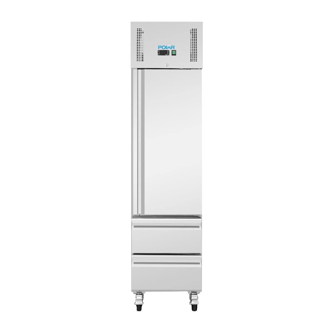 Polar U-Series Single Door & 2 Drawer Slimline GN Cabinet Fridge 292Ltr