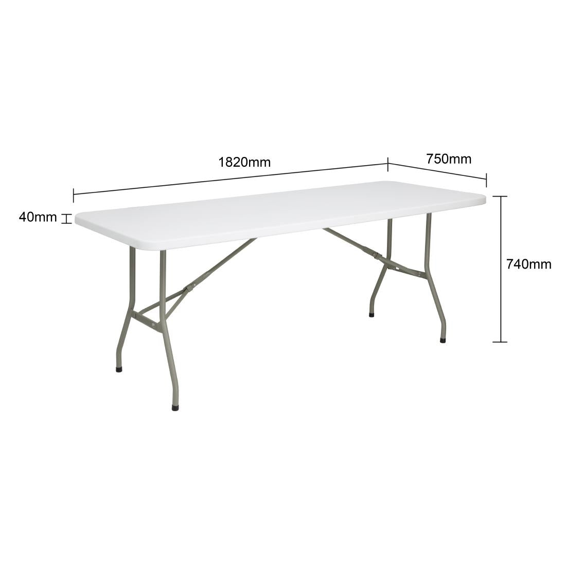 UU579 Bolero Foldaway Utility Table - 1.8m 6ft