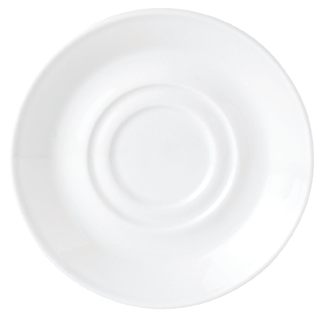 V9972 Steelite Simplicity White Low Empire Small Saucers Double Well 117mm (Pack of 12)