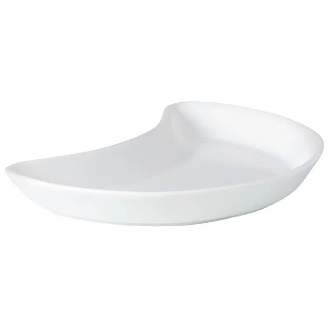 V0082 Steelite Simplicity White Crescent Salad Plates 202mm (Pack of 12) - JD Catering Equipment Solutions Ltd