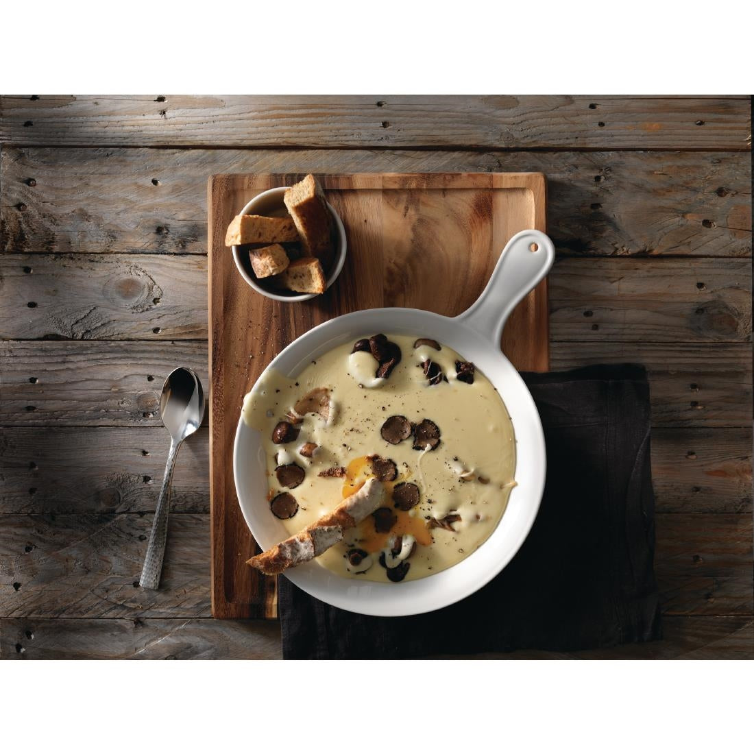 V0272 Steelite Simplicity Cookware White Presentation Pans 255mm (Pack of 6)