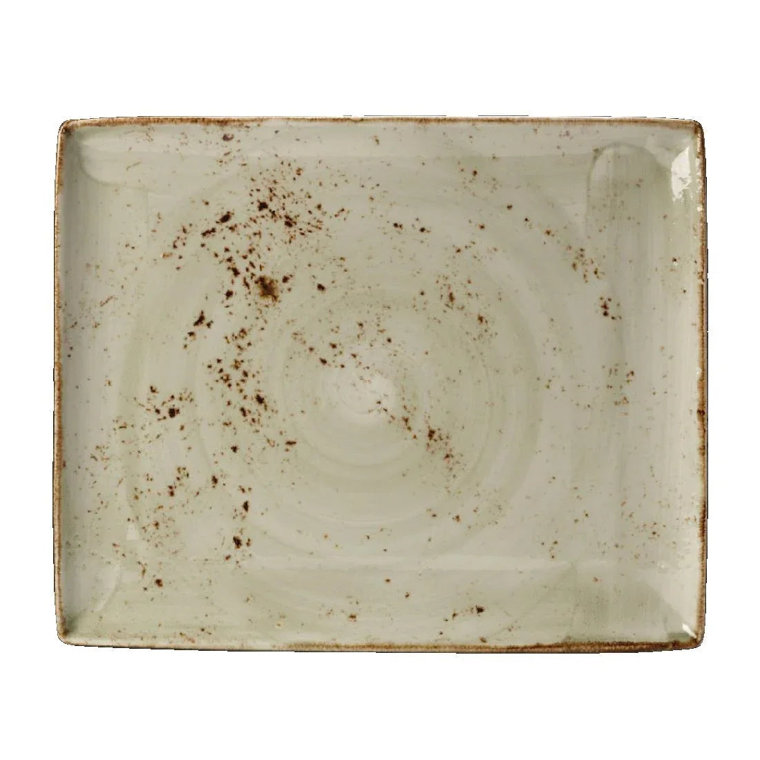 V054 Steelite Craft Green Rectangular Platters 330x 270mm (Pack of 6) - JD Catering Equipment Solutions Ltd