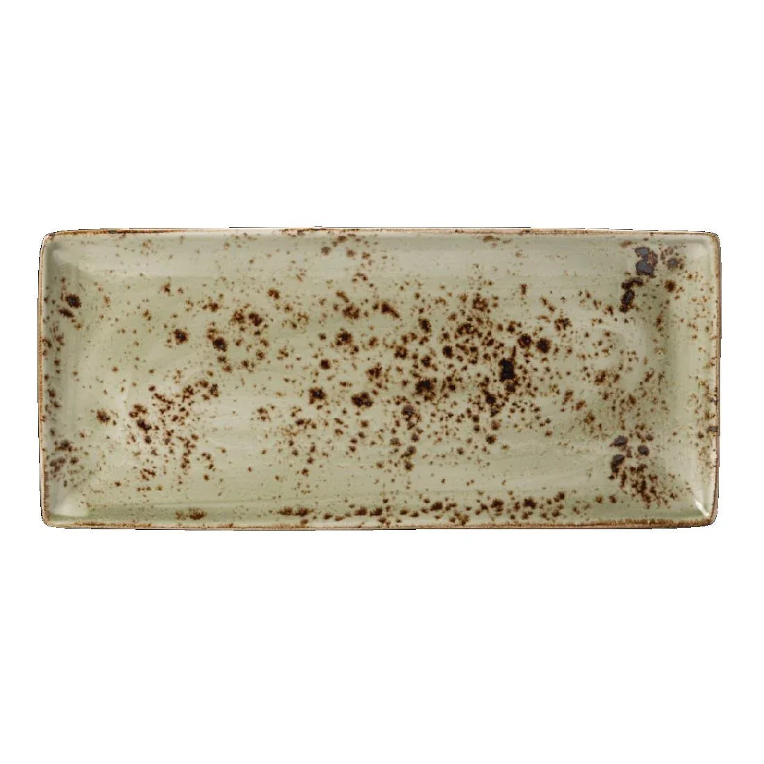 V055 Steelite Craft Green Rectangular Platters 370 x 165mm (Pack of 6) - JD Catering Equipment Solutions Ltd