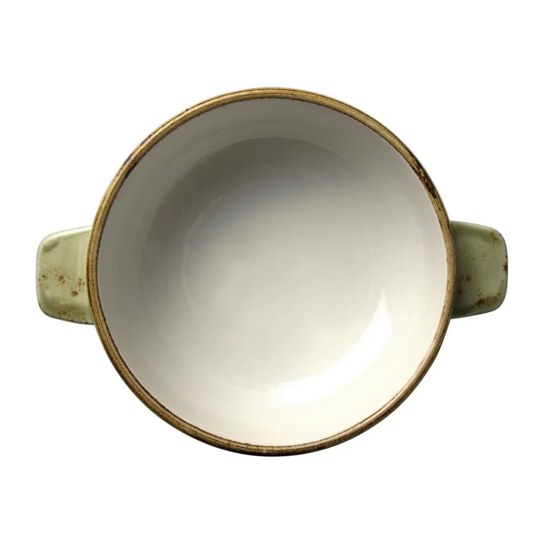 V069 Steelite Craft Green Soup Casserole Bowls 425ml (Pack of 6) - JD Catering Equipment Solutions Ltd