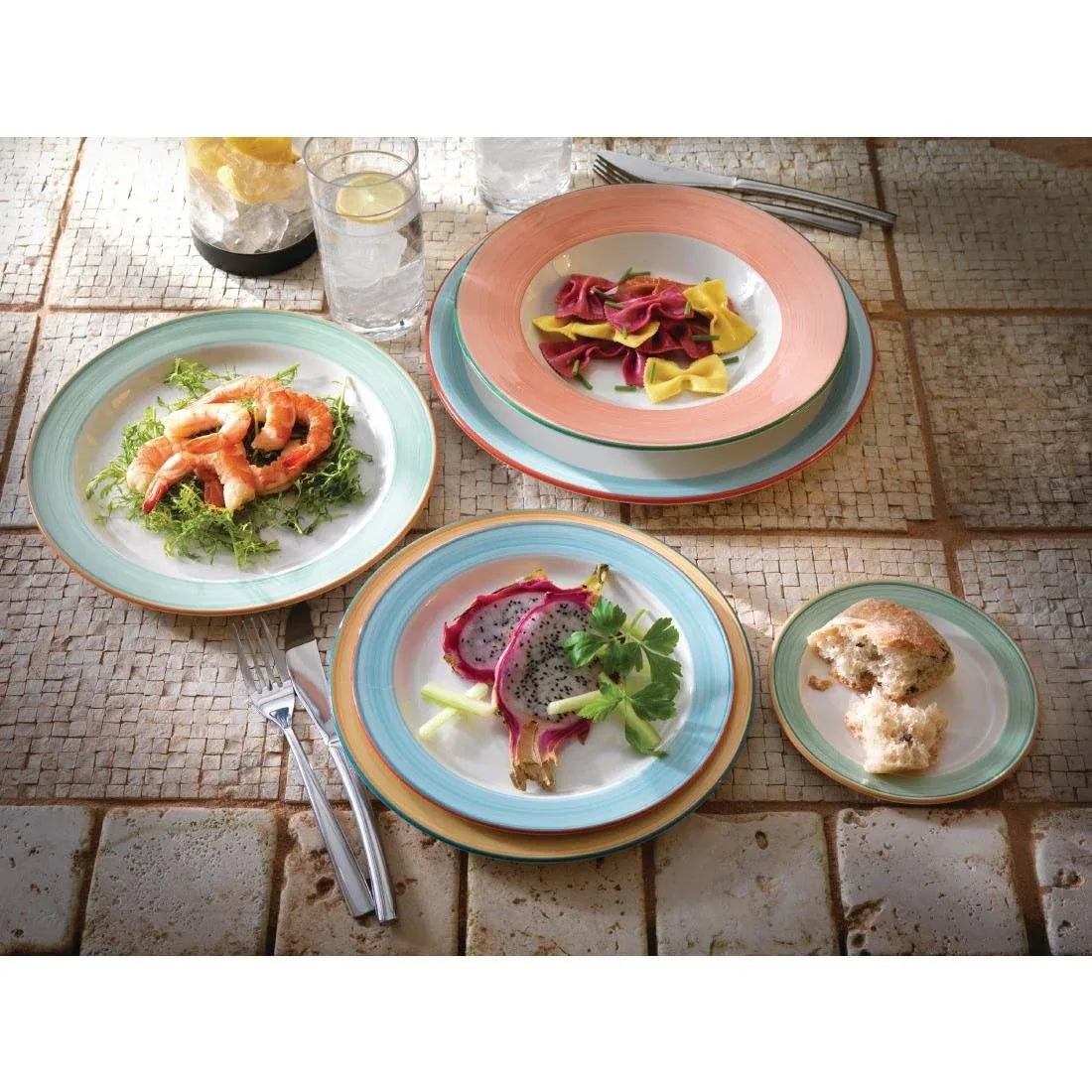 V2879 Steelite Rio Green Slimline Plates 157mm (Pack of 36) - JD Catering Equipment Solutions Ltd
