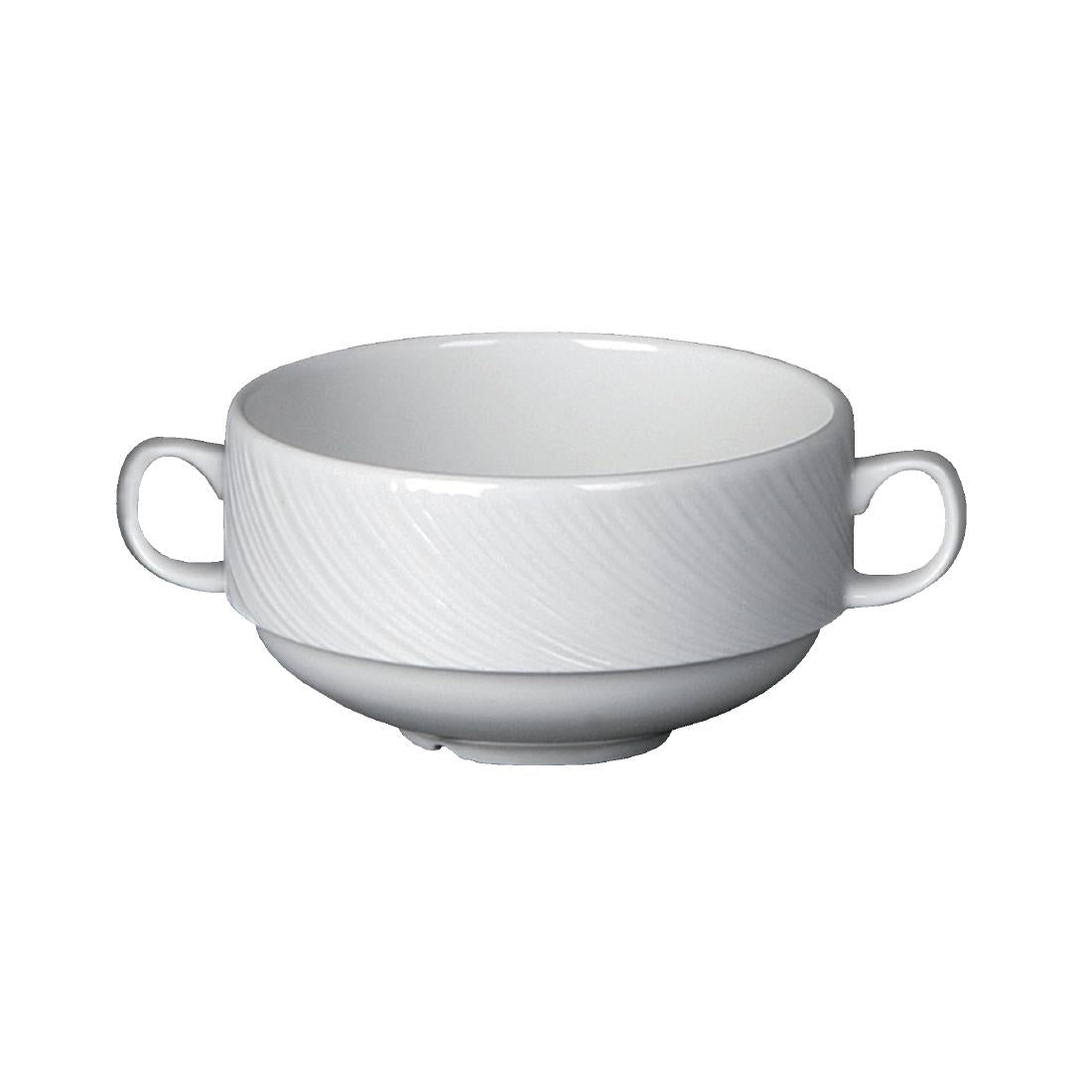 V6432 Steelite Spyro Handled Soup Cups 285ml (Pack of 36)