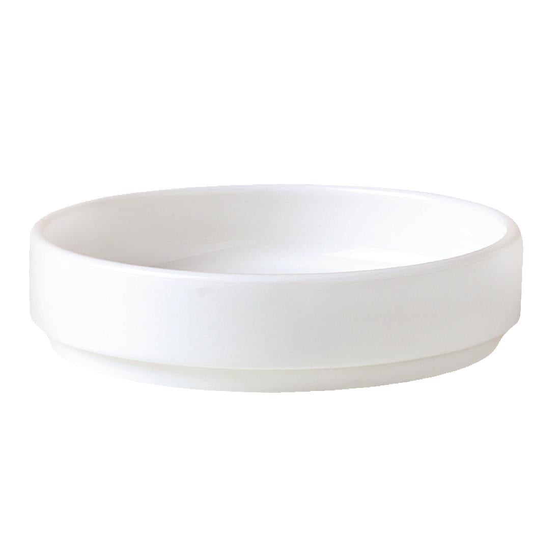 V6824 Steelite Monaco White Stacking Ashtrays 75mm (Pack of 12)