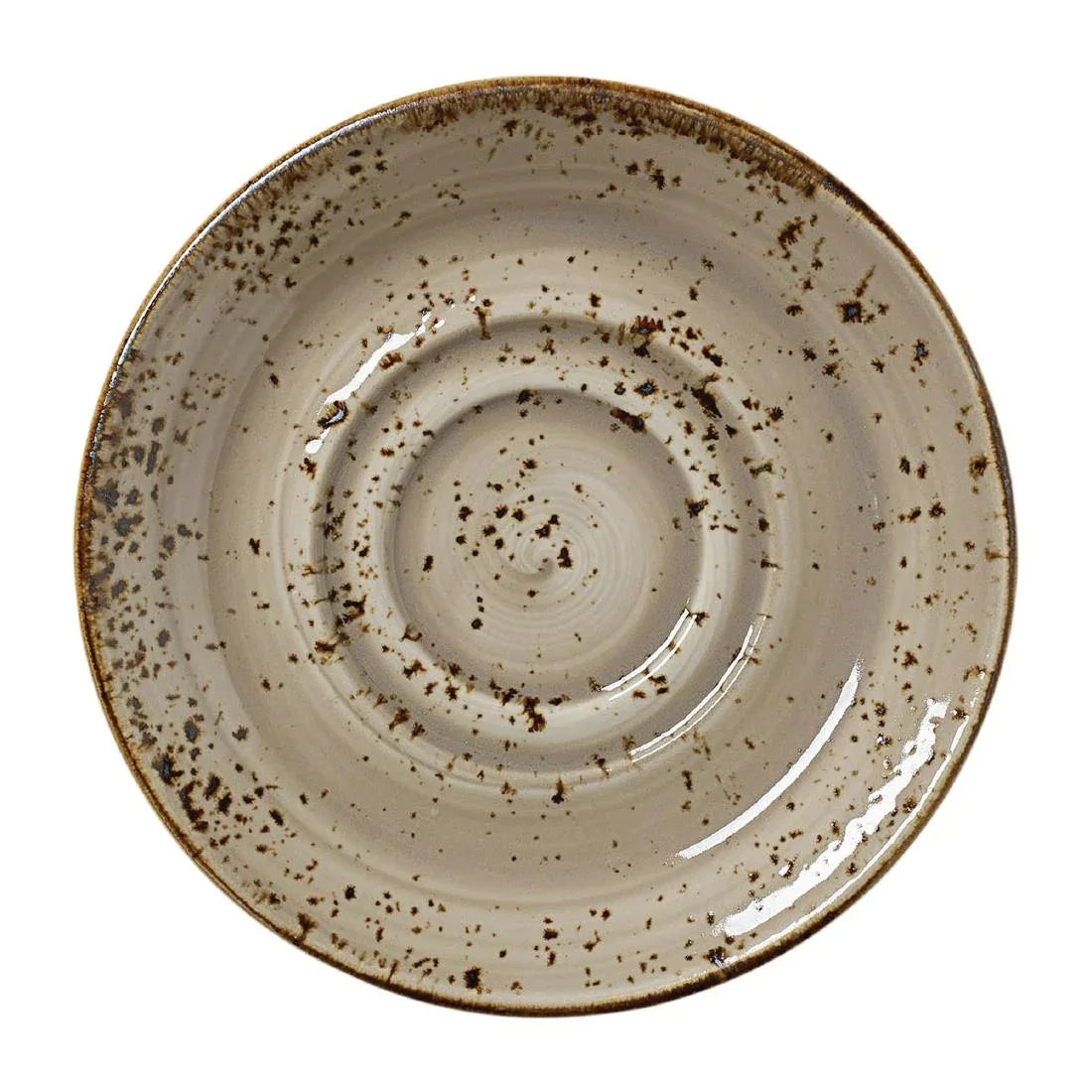 VV1019 Steelite Craft Porcini Saucers Large Double-Well 145mm (Pack of 36) - JD Catering Equipment Solutions Ltd