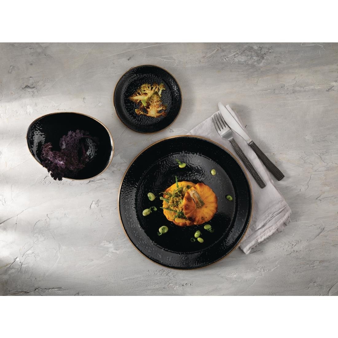 VV1029 Steelite Craft Liquorice Coupe Plates 153mm (Pack of 36)