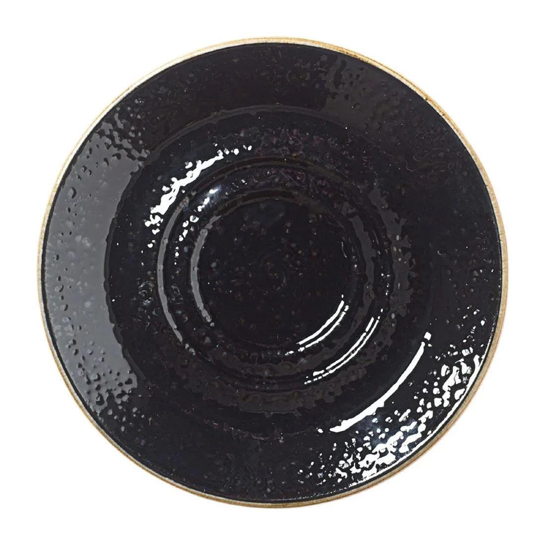 VV1035 Steelite Craft Liquorice Saucers Large Double-Well 145mm (Pack of 36) - JD Catering Equipment Solutions Ltd