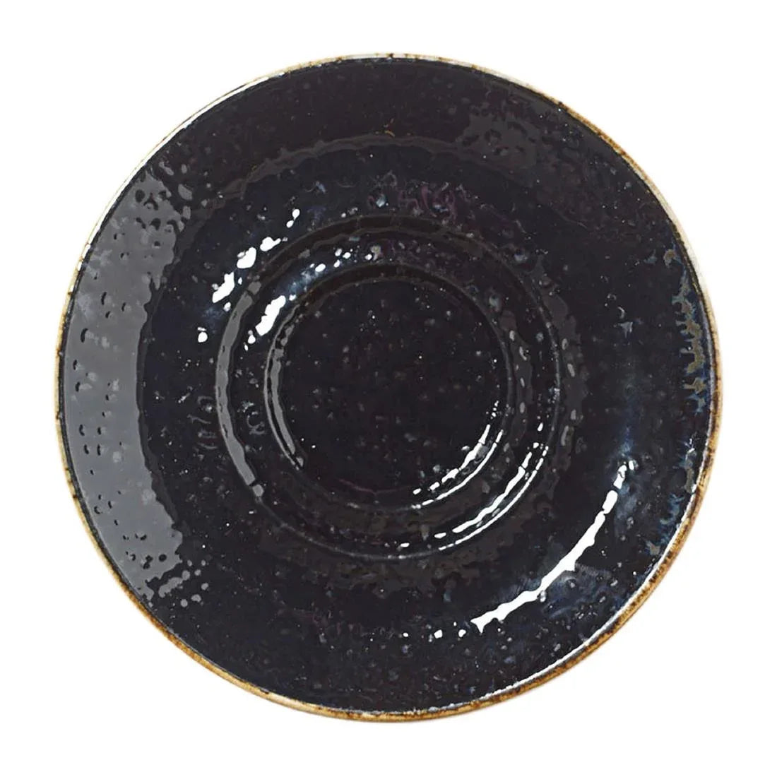 VV1036 Steelite Craft Liquorice Saucers Small Double-Well 118mm (Pack of 12) - JD Catering Equipment Solutions Ltd