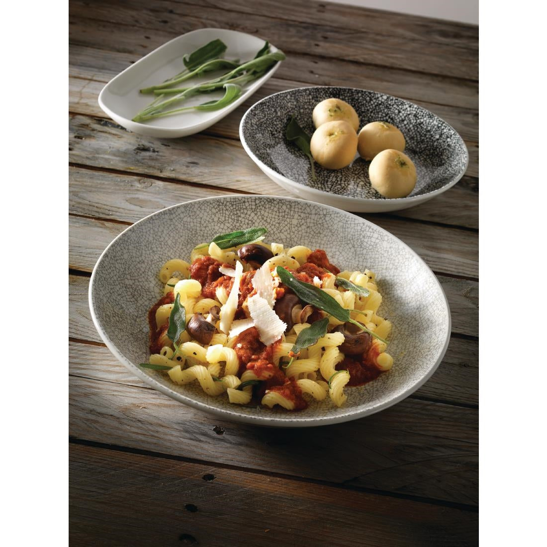 VV1052 Steelite Ink Crackle Grey Coupe Bowls 253mm (Pack of 12)