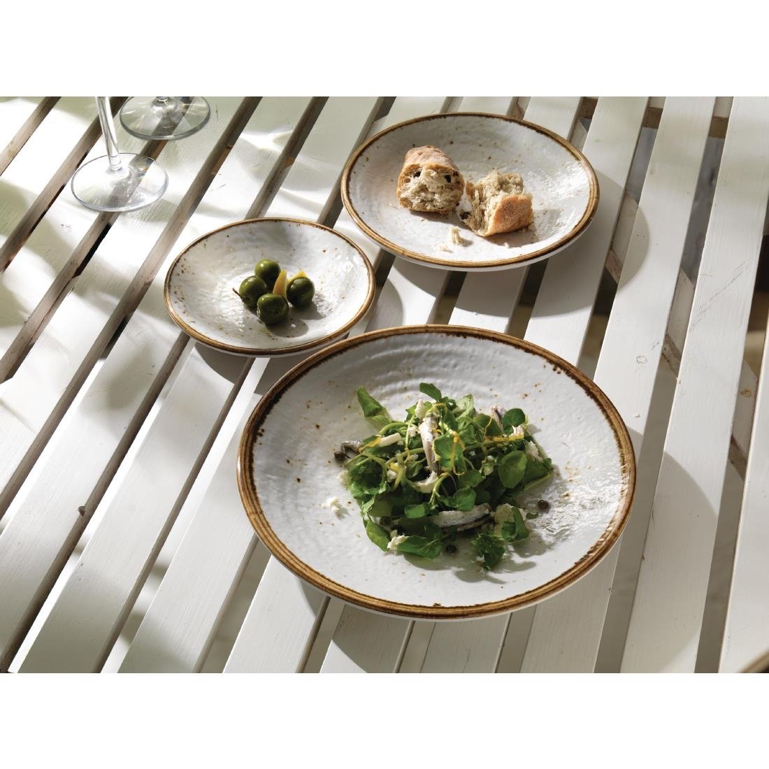 VV1081 Steelite Craft Melamine Coupe Plates White 210mm (Pack of 6)