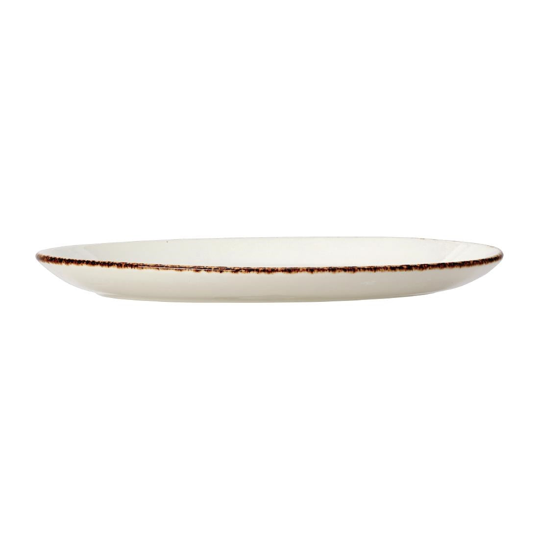 VV1315 Steelite Brown Dapple Oval Coupe Plates 202mm (Pack of 24)
