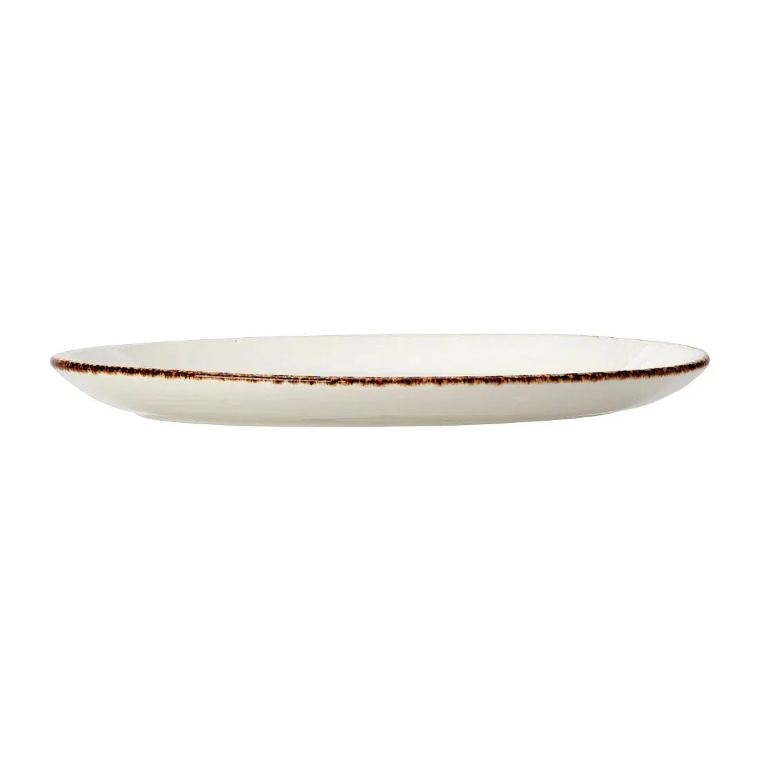 VV1315 Steelite Brown Dapple Oval Coupe Plates 202mm (Pack of 24) - JD Catering Equipment Solutions Ltd