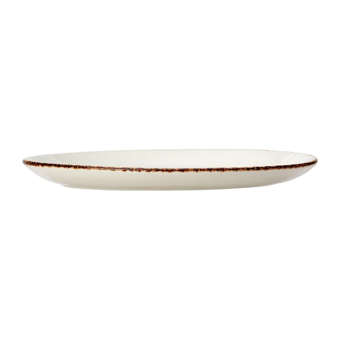 VV1316 Steelite Brown Dapple Oval Coupe Plates 280mm (Pack of 12)