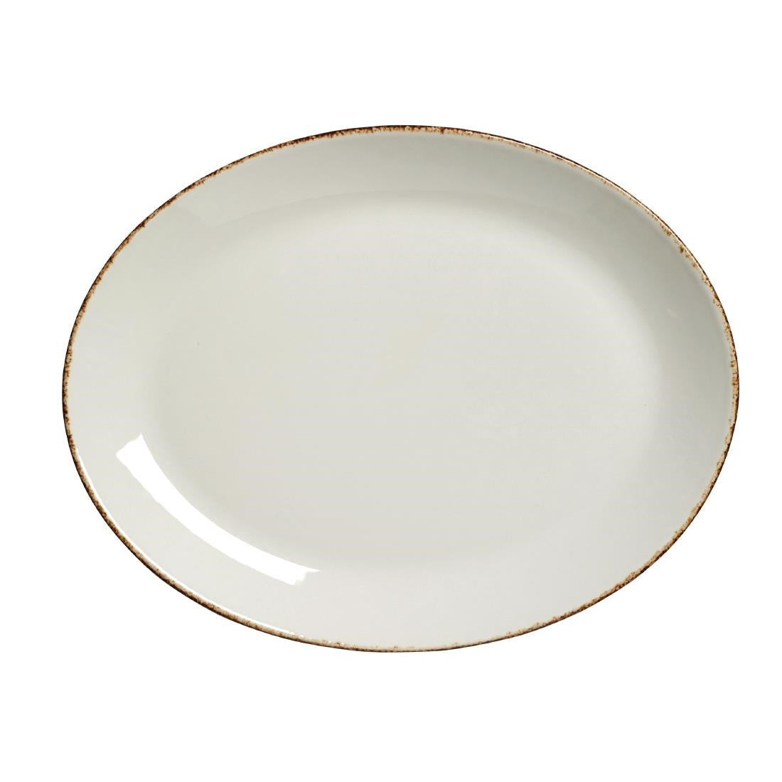 VV1317 Steelite Brown Dapple Oval Coupe Plates 305mm (Pack of 12)