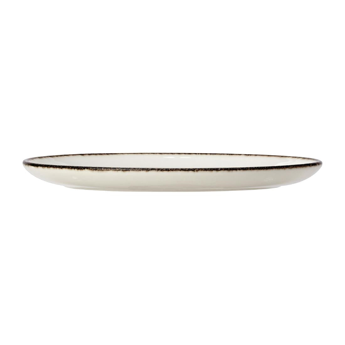 VV1320 Steelite Charcoal Dapple Oval Coupe Plates 202mm (Pack of 24)