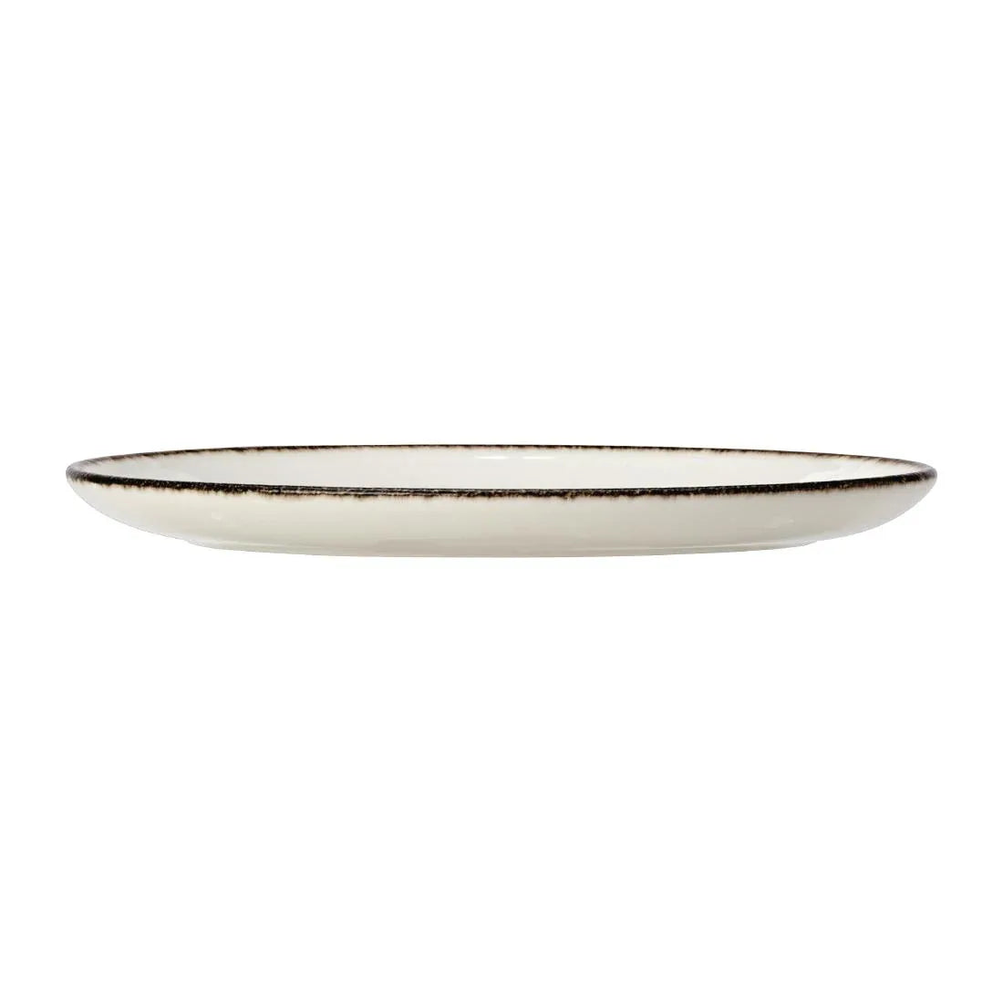 VV1320 Steelite Charcoal Dapple Oval Coupe Plates 202mm (Pack of 24) - JD Catering Equipment Solutions Ltd