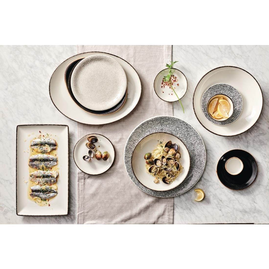 VV1049 Steelite Ink Crackle Grey Coupe Plates 253mm (Pack of 12) - JD Catering Equipment Solutions Ltd