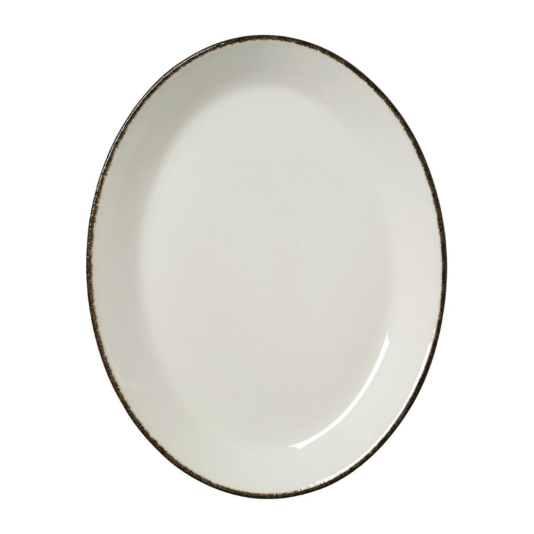 VV1321 Steelite Charcoal Dapple Oval Coupe Plates 280mm (Pack of 12)