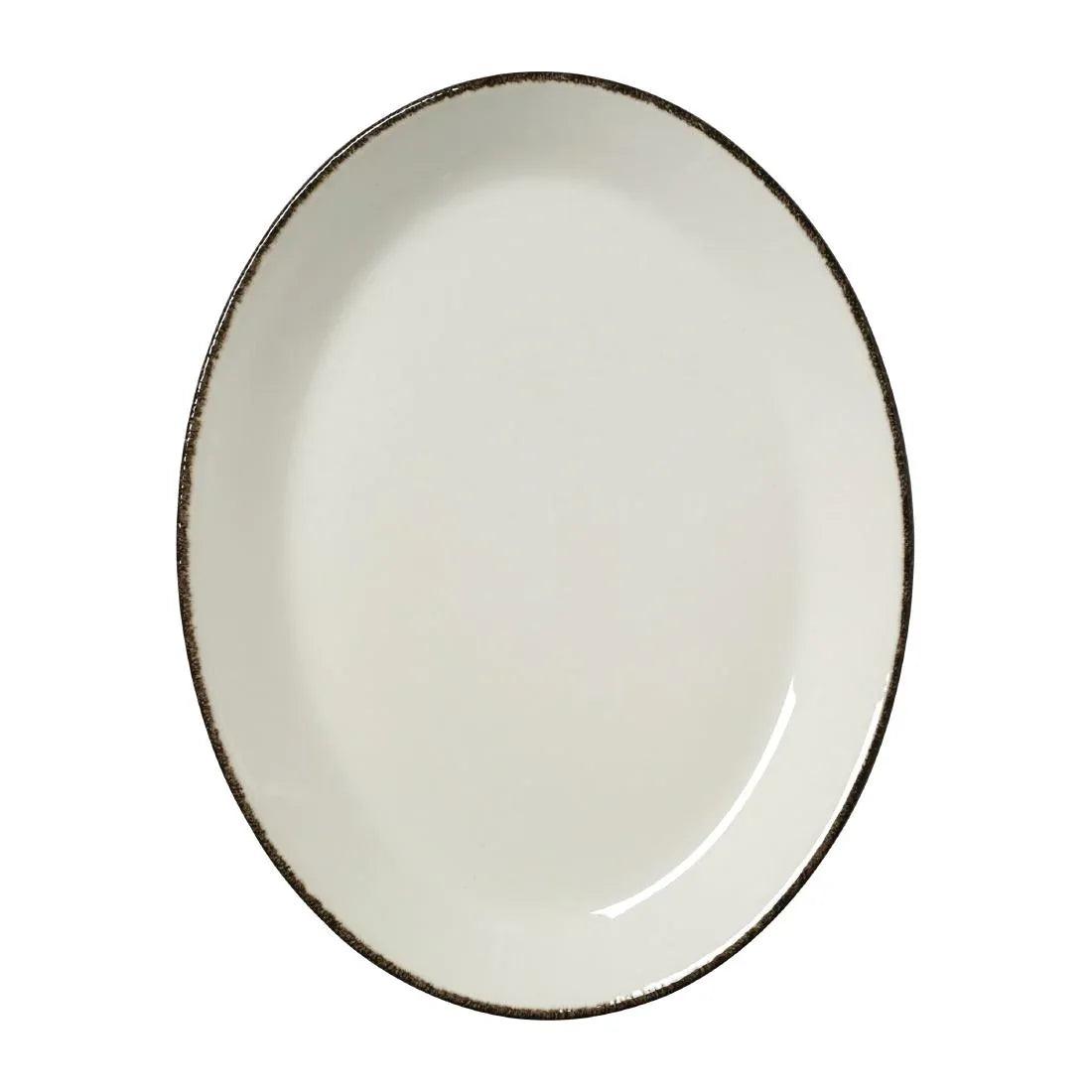 VV1321 Steelite Charcoal Dapple Oval Coupe Plates 280mm (Pack of 12) - JD Catering Equipment Solutions Ltd