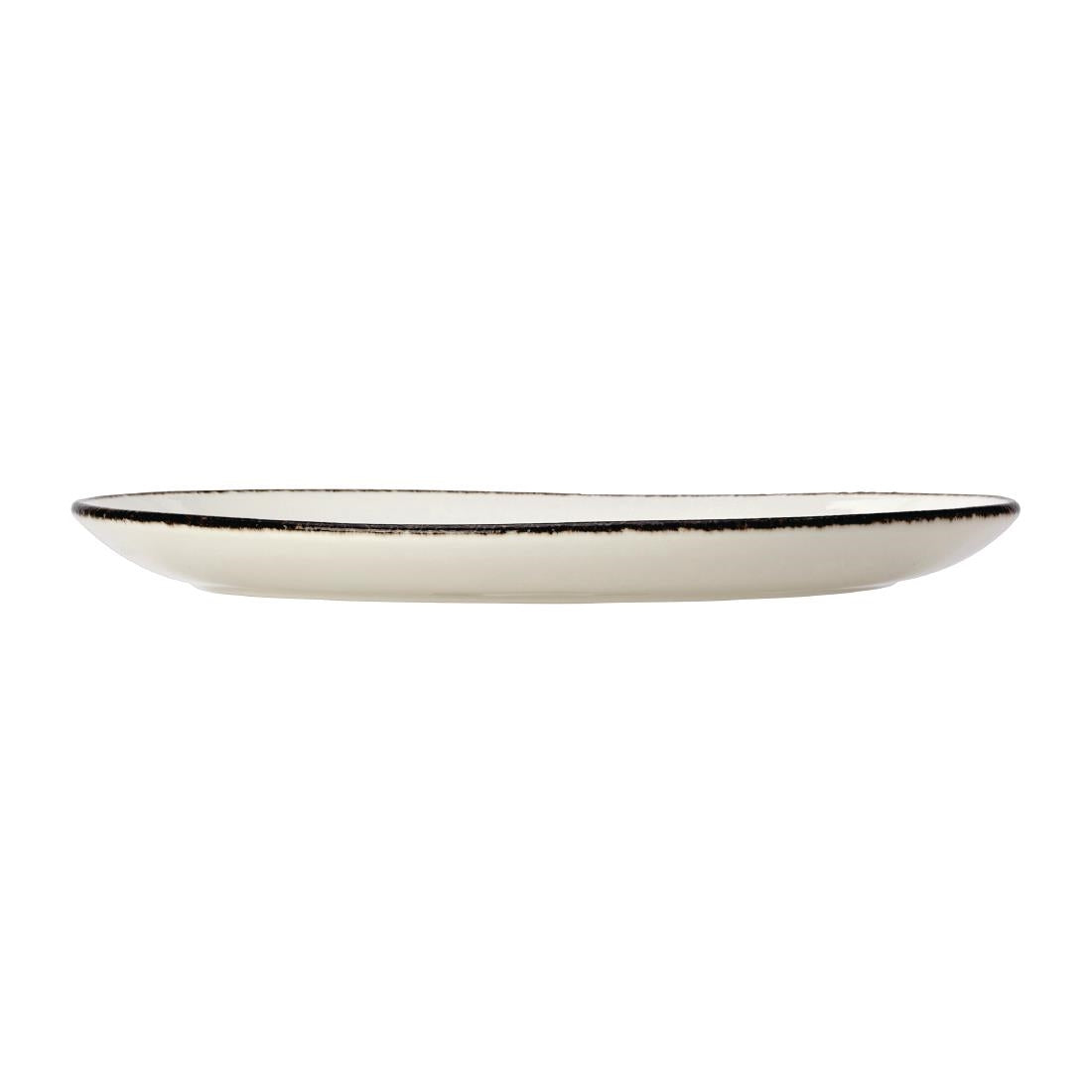 VV1321 Steelite Charcoal Dapple Oval Coupe Plates 280mm (Pack of 12)