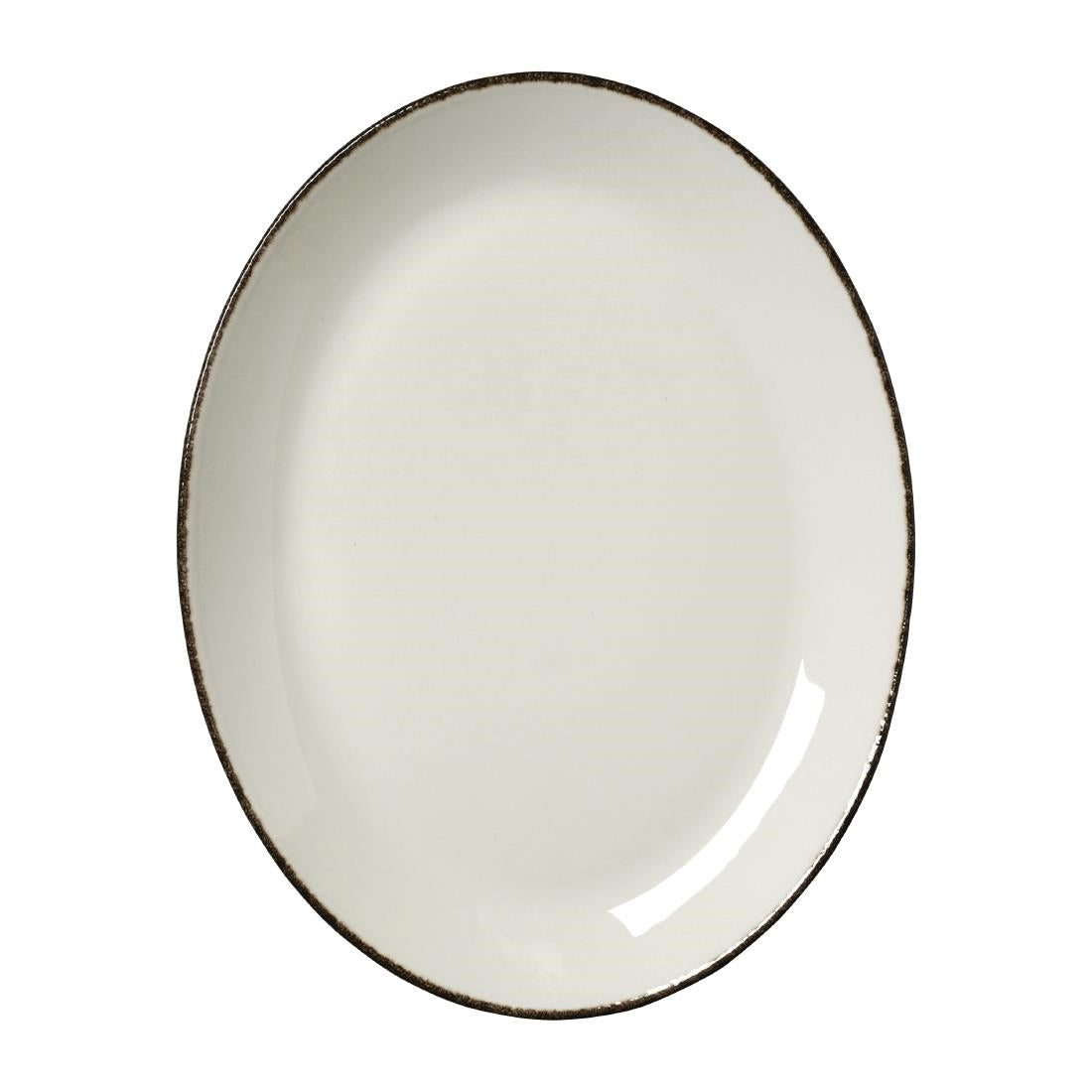 VV1322 Steelite Charcoal Dapple Oval Coupe Plates 305mm (Pack of 12)