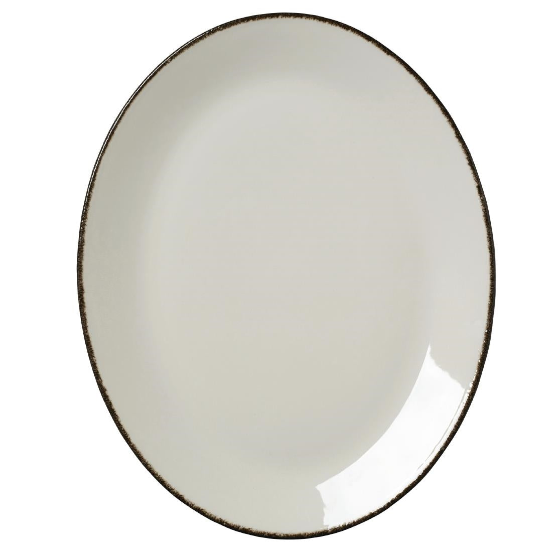 VV1323 Steelite Charcoal Dapple Oval Coupe Plates 342mm (Pack of 12)