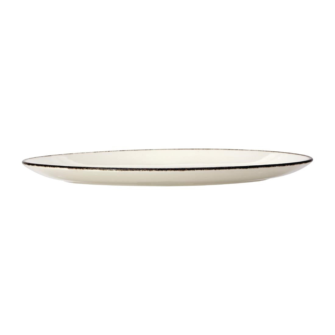 VV1323 Steelite Charcoal Dapple Oval Coupe Plates 342mm (Pack of 12)