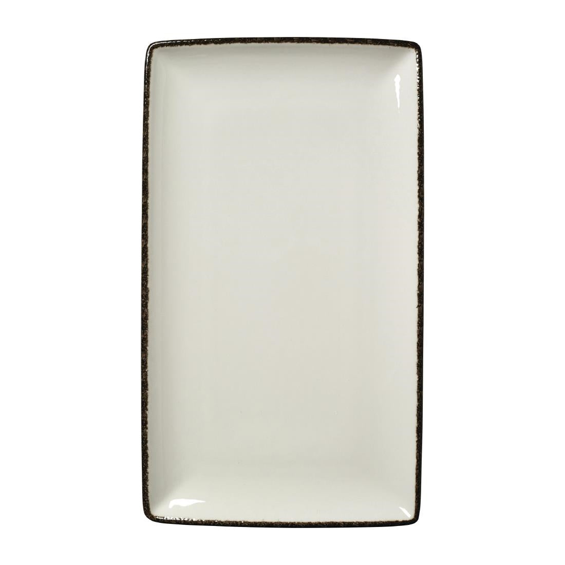 VV1330 Steelite Charcoal Dapple Rectangle Three Plates 330 x 190mm (Pack of 6)