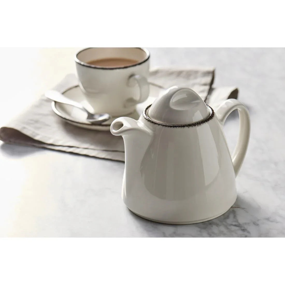 VV1348 Steelite Charcoal Dapple Beverage Pots 12oz 350ml (Pack of 6) - JD Catering Equipment Solutions Ltd